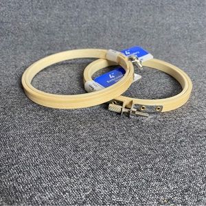 2pcs Embroidery Hoops Bamboo Cross Stitch Circle Frame DIY Needlework Crafts USA